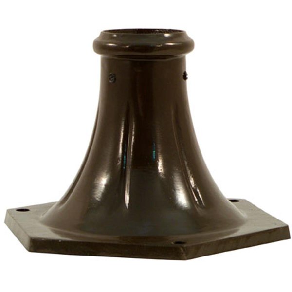 Intense Surface Mounted Base for 3 in. Outer Dia Round Post, Bronze - 8 x 11.63 x 11.63 in. IN2562988
